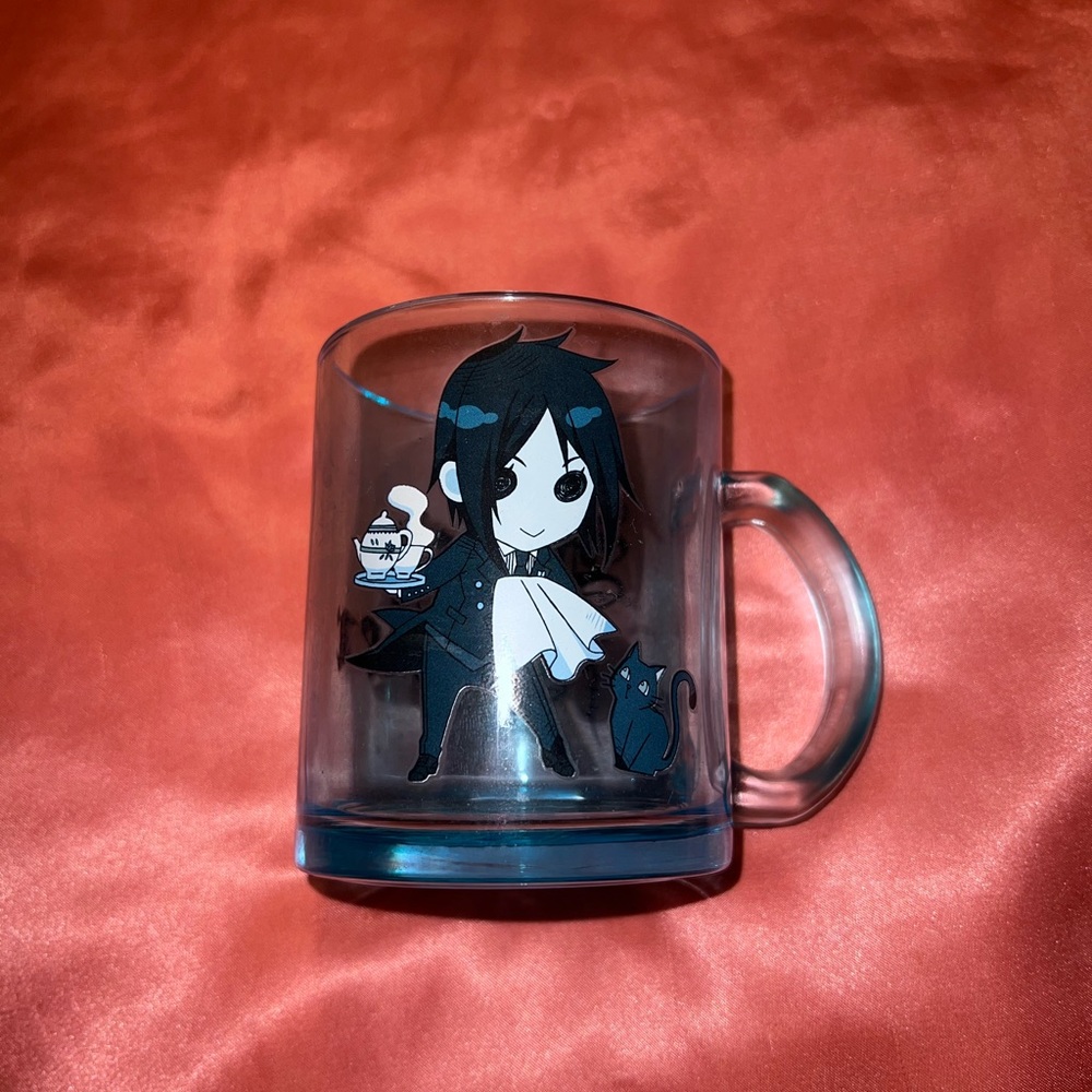 Black butler chibi clear blue mug collectible